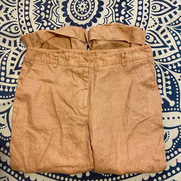 CAPRI!💙👖BIANCA NYGARD CROPS!👖💙10 RUN SMALL BEAUTIFUL METALLIC PEACH PINK EUC - Picture 7 of 16